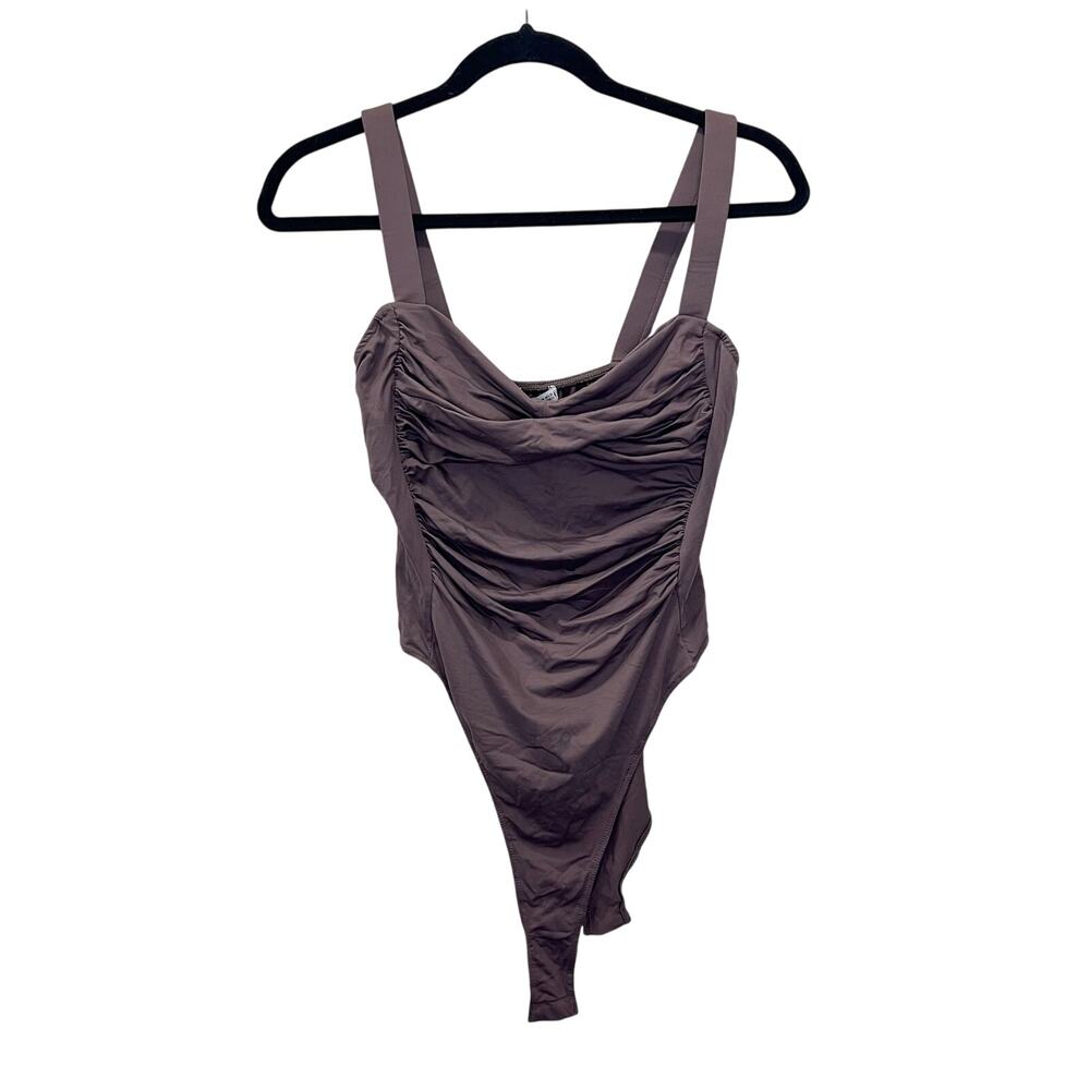 Zara Mauve Ruched Bodysuit Tank